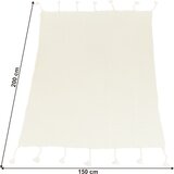 Kondela TEMPO-KALANE, luksuzna pletena odeja z resicami, smetana, 150 x 200 cm | Shoptok.si