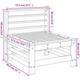  Srednja vrtna sofa crna od masivne borovine | shoptok.hr