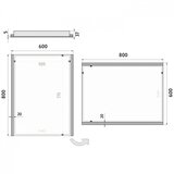  NIMCO ZP 11002 - LED ogledalo za kupatilo sa pozadinskim osvetljenjem 6500K 80x60 cm IP44 | Eponuda.com