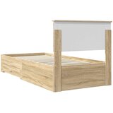  Krevetna konstrukcija Sonoma hrast i srebrna 75 x 190 cm | shoptok.hr