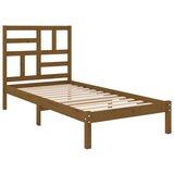  Posteljni okvir medeno rjav iz trdnega lesa 100x200 cm, (20644533) | Shoptok.si