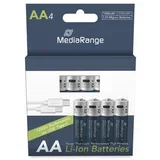PUNJIVE BATERIJE-AKUMULATORI AA 1.5V LI-ION 4KOM-RECHARG-1400MAH-MRBAT161-USB-C