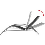  Ležaljka za sunčanje aluminijska crna | shoptok.hr