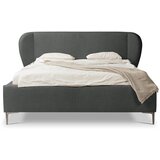 Makamii Tamno sivi tapecirani bračni krevet s podnicom 140x200 cm Makana – | shoptok.hr