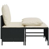  4-dijelni set vrtnih sofa od poliratana s jastucima crni | shoptok.hr