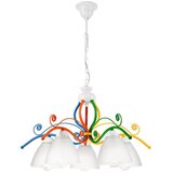  Luster na lancu RETRO 5xE27/60W/230V beli/šaren | Eponuda.com