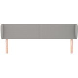  Uzglavlje s ušima svjetlosivo 183x23x78/88 cm od tkanine | shoptok.hr