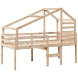 vidaXL Visoki krevet s krovom 80 x 200 cm od masivne borovine Cijene