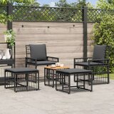  Set vanjskog namještaja 5 pcs Crna i tamno siva | shoptok.hr