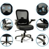 MID.YOU VRTLJIVI STOL tekstil, usnje črna | Shoptok.si