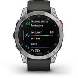 Garmin epix™ (Gen 2) – Standard Edition | 47 mm Tamnosivi čelični s crnim remenom | shoptok.hr