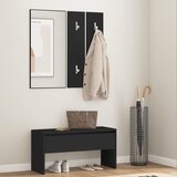  Set namještaja za hodnik crni od konstruiranog drva | shoptok.hr