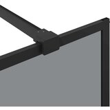  Zid za walk-in tuš Crna 140 x 195 cm Staklo otporno na udarce | shoptok.hr