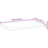  Ploča za radni stol neobrađena 100x50x4 cm od bagremovog drva | shoptok.hr