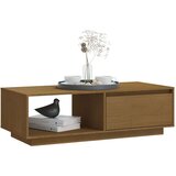 vidaXL Klubska mizica medeno rjava 110x50x33,5 cm trdna borovina | Shoptok.si