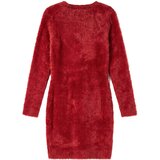 Guess Kratke obleke LS SWEATER DRESS Rdeča | Shoptok.si