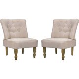  Francoski stoli 2 kosa krem blago | Shoptok.si