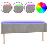  LED uzglavlje svjetlosivo 203x16x78/88 cm baršunasto | shoptok.hr