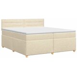  Boxspring krevet s madracem Krem 200 x 200 cm Tkanina - Krem 200 x 200 cm Dizajn linija | shoptok.hr