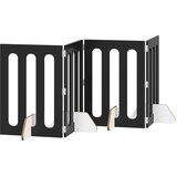  Preklopna ogradica za kućne ljubimce 4 pcs Crni Hrast | shoptok.hr