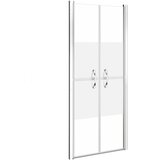 vidaXL Vrata za tuš pol mlečna ESG 101x190 cm, (21027815) | Shoptok.si