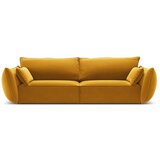 Mazzini Sofas Gorčično rumena žametna sedežna garnitura 208 cm Vanda – | Shoptok.si