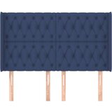  Uzglavlje s ušima plavi 163x16x118/128 cm od tkanine | shoptok.hr