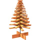 vidaXL Drveno ukrasno božićno drvce voštano smeđi 100 cm od borovine | shoptok.hr