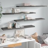 vidaXL Plutajuće zidne police 4 kom sjajne sive 120x23,5x3,8 cm MDF | shoptok.hr