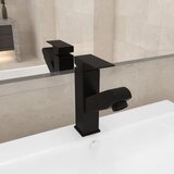 vidaXL Kopalniška armatura za umivalnik izvlečna črna 157x172 mm Cene