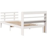 vidaXL Posteljni okvir z vzglavjem brez vzmetnice bel 90x200 cm, (21303451) | Shoptok.si