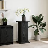 vidaXL Stalak za Prikaz s Skladištem Crni Hrast 31x30x60 cm Izrađen od Drva | shoptok.hr