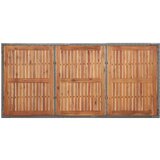In vrtni stol sivi 200x150x74 cm od poliratana i bagremovog drva | shoptok.hr