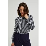 Moodo Women's striped shirt - black Cene