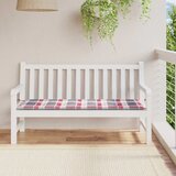  Jastuk za vrtnu klupu crveni karirani 150x50x4cm tkanina Oxford | shoptok.hr