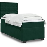 Box spring krevet s madracem tamnozeleni 90x190 cm baršunasti | shoptok.hr