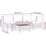  Set vanjskih sofa s jastukom 5 Komad Smeđa Čvrsto drvo akacije | shoptok.hr