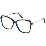 Tom Ford Ženski okvir za dioptrijske naočare Blue Block 0FT5953-B 155, Crni | Eponuda.com