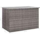 vidaXL Vrtna kutija za pohranu siva 150 x 100 x 100 cm od poliratana | shoptok.hr