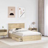  Krevet s od storage Sonoma hrast 120 x 200 cm Konstruirano drvo | shoptok.hr