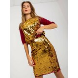 Fashion Hunters Burgundy sequined skirt from the set Cene