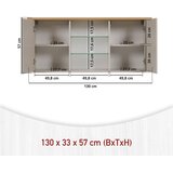 XORA VISEČA OMARA 130,3/57,5/33 cm | Shoptok.si