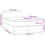  box spring s madracem LED tamnoplavi 120x200 cm baršun | shoptok.hr