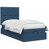  Krevet od pjene s madracem i LED-om Plava 90 x 200 cm Tkanina | shoptok.hr