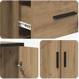  Kreveta Hrast artisan 92 x 35 x 76 cm Konstruirano drvo | shoptok.hr
