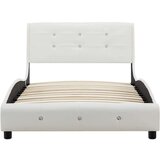  Postelja z vzmetnico iz sp. pene belo umetno usnje 90x200 cm, (20938626) | Shoptok.si