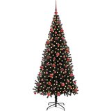 vidaXL Božično drevo med 300 LED z stojalom Črna 180 cm PVC | Shoptok.si