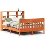 Maison Chic Posteljni okvir - Dvoposteljna postelja - Zakonska postelja brez vzmetnice voščeno rjav 160x200 cm borovina-J4728, (21770739) | Shoptok.si