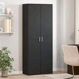 vidaXL Visoka omara črna 70x35x180 cm inženirski les | Shoptok.si