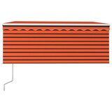  Avtomatsko zložljiva tenda s senčilom 3x2,5 m oranžna in rjava | Shoptok.si